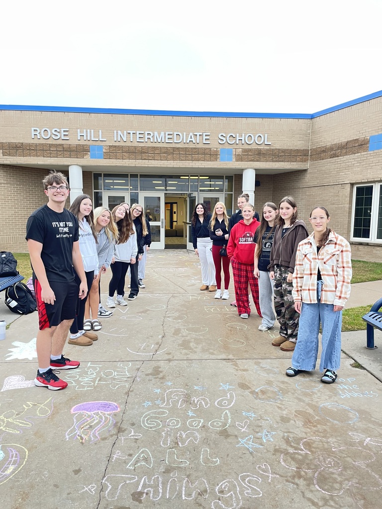 KAY Club greeting the Intermediate students this morning.