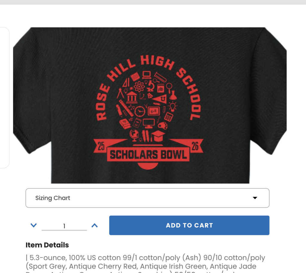 Scholars Bowl shirt design