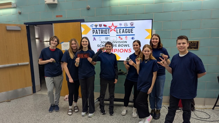 8th grade Patriot League South Champs!