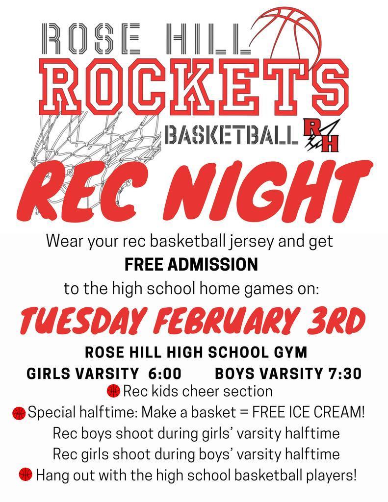 Rec Night at the RHHS Bball Game
