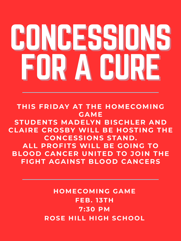 Blood Cancer fundraiser at Hoco game at concessions