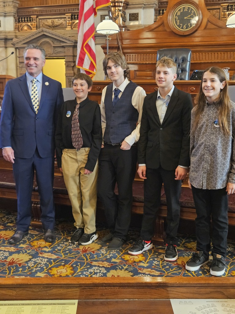 RHMS Boys with Ty Masterson at KS Capitol