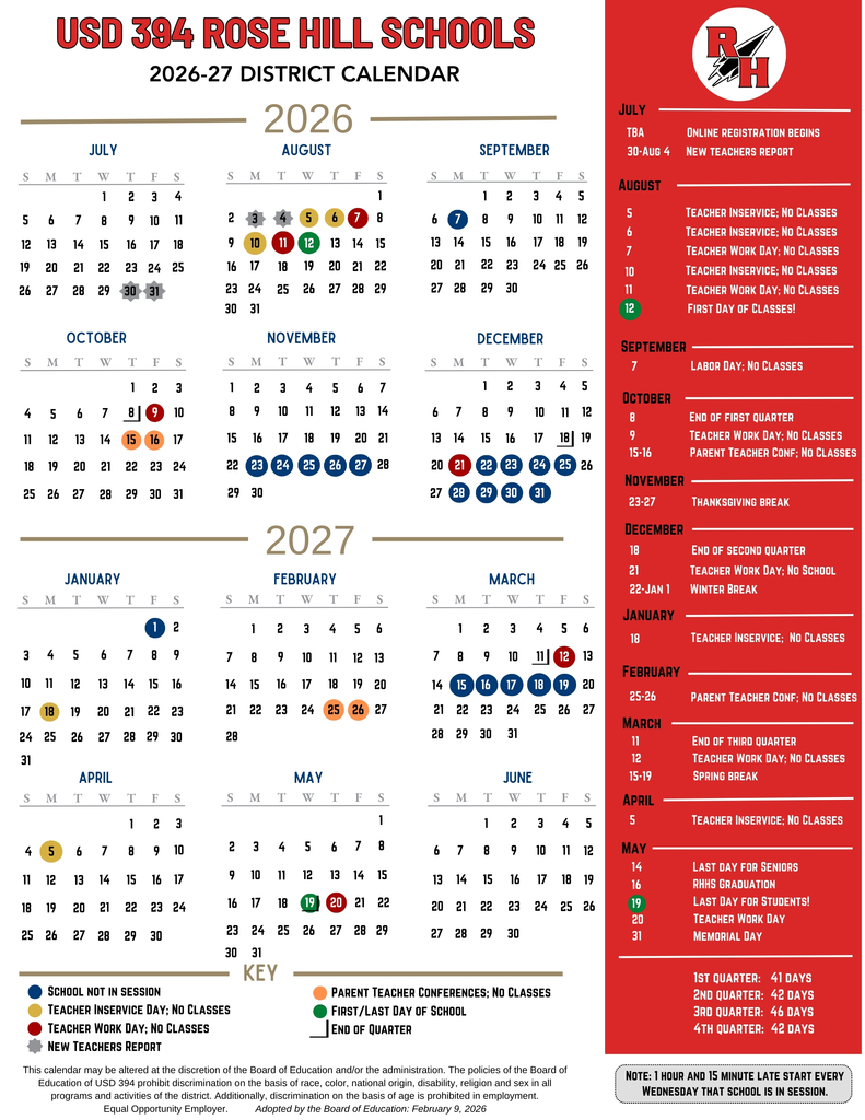 2026-27 District Calendar