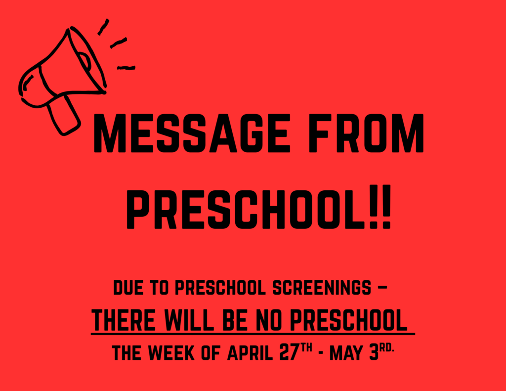 Preschool Announcement
