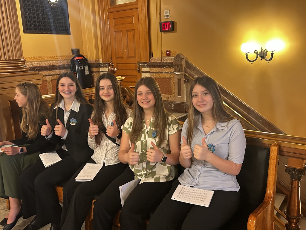 8th grade girls serving as pagers