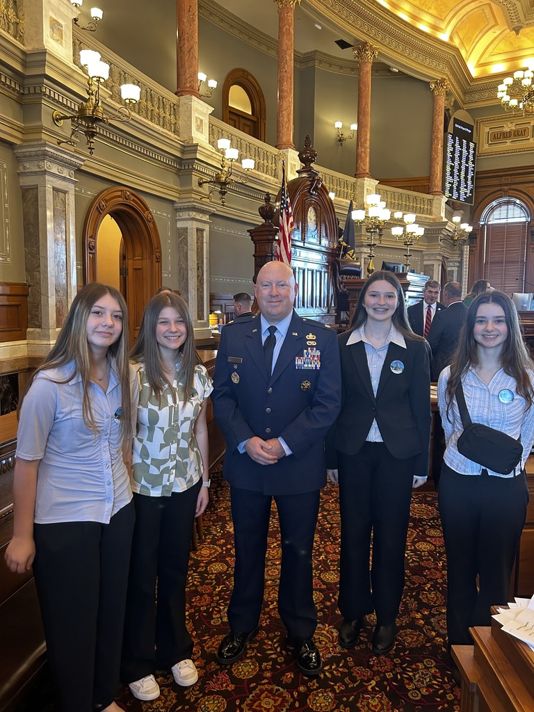 8th grader pagers with Lt Col Marshall