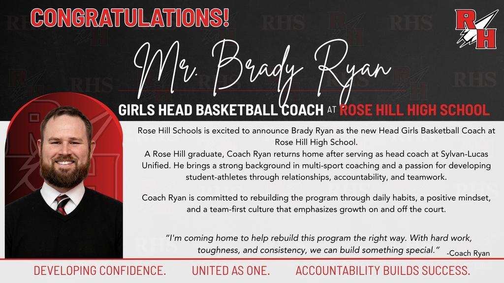 Coach Brady Ryan named as HS Girls Basketball program