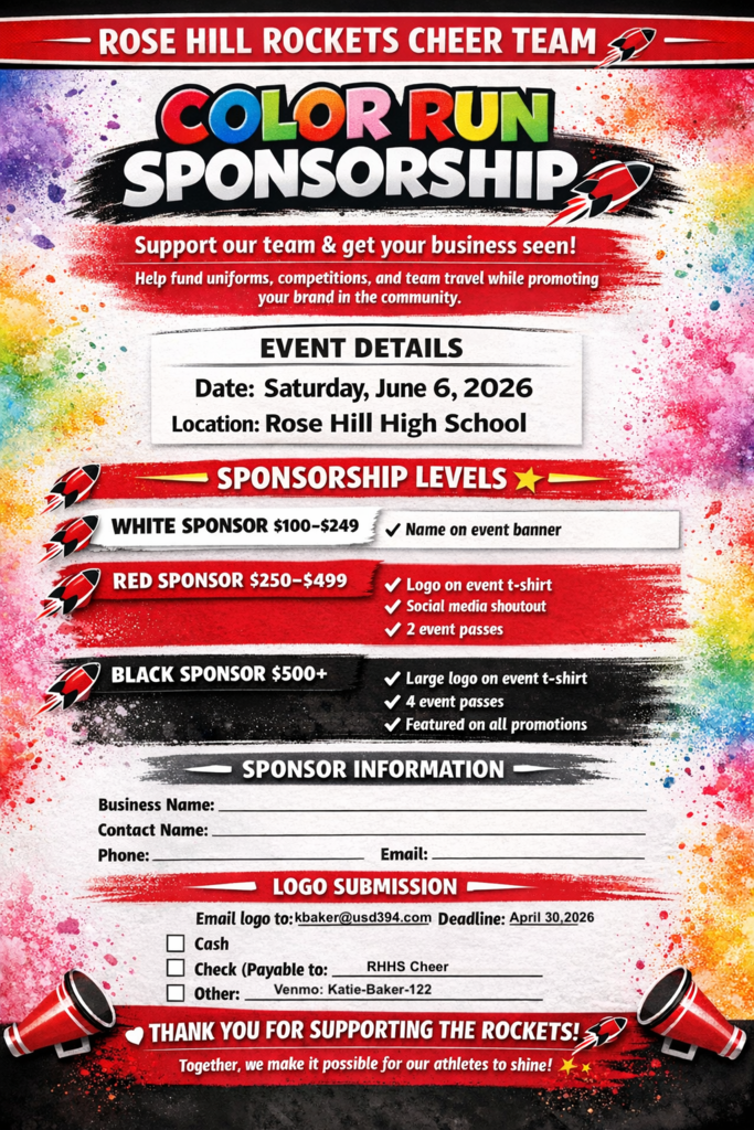 RHHS Color Run Sponsorship info