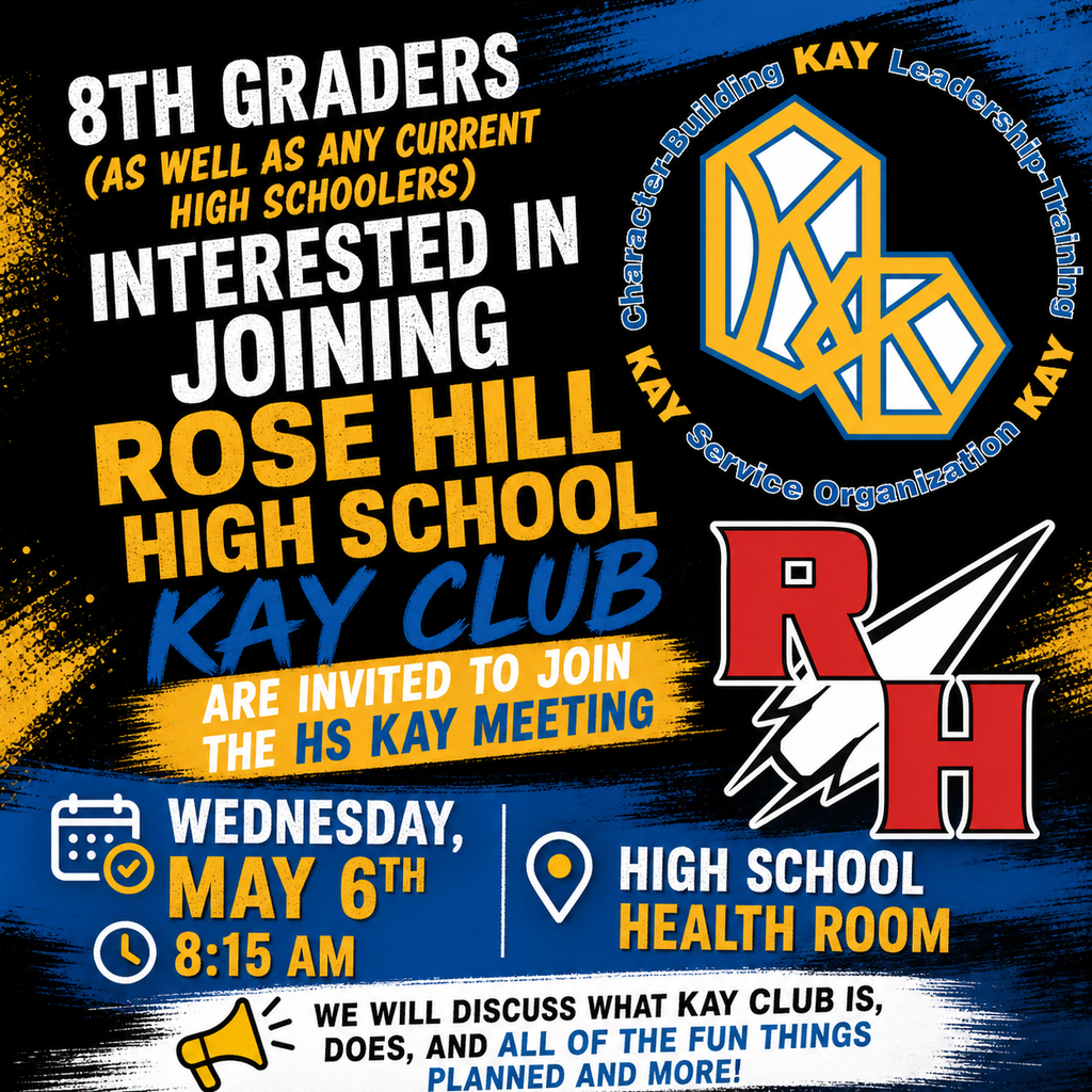 RHHS KAY Club meeting this Wednesday May 6 for all RHHS current and future KAY members