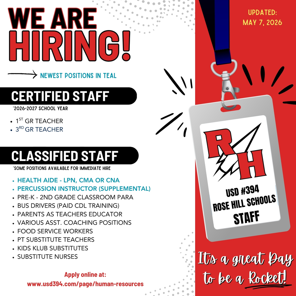 Now hiring open positions at district