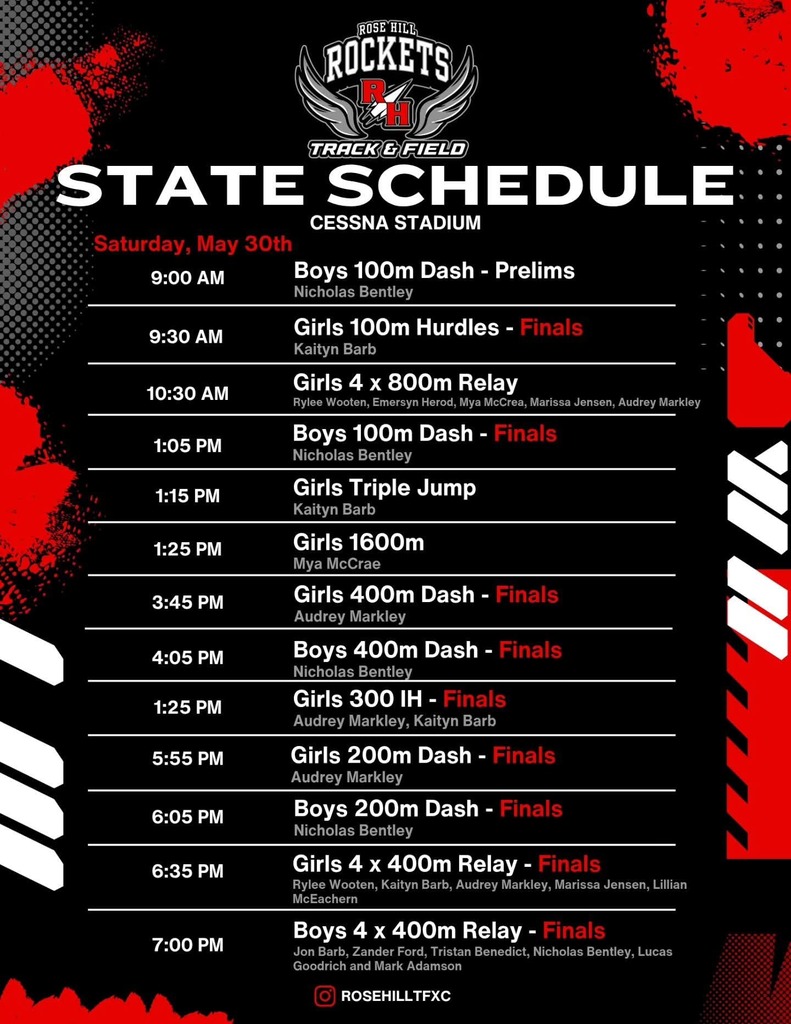 Saturday - State Track