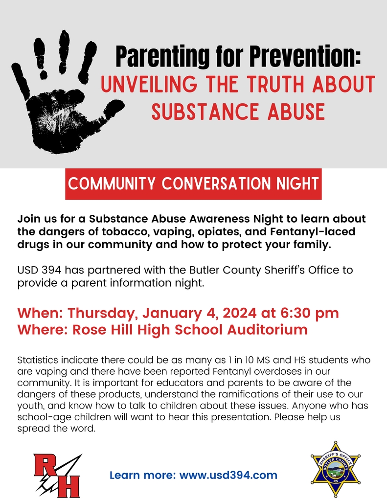 Substance Abuse Awareness Night flyer