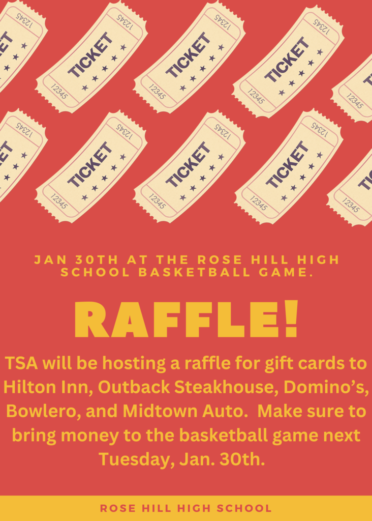 TSA Ticket Raffle to win prizes