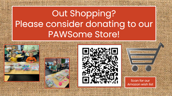 Out Shopping? Please consider donating to our PAWSome Store! qr code