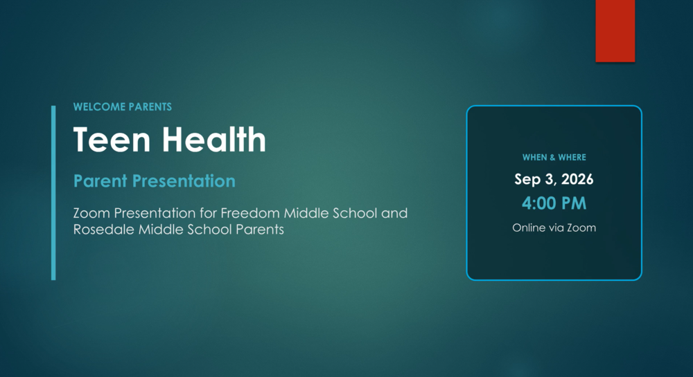 Teen Health Middle School Presentation