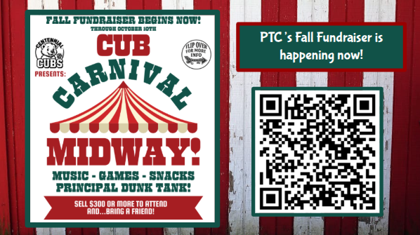 PTC fall fundraiser information qr code