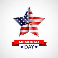 Flag Star with Memorial Day underneath