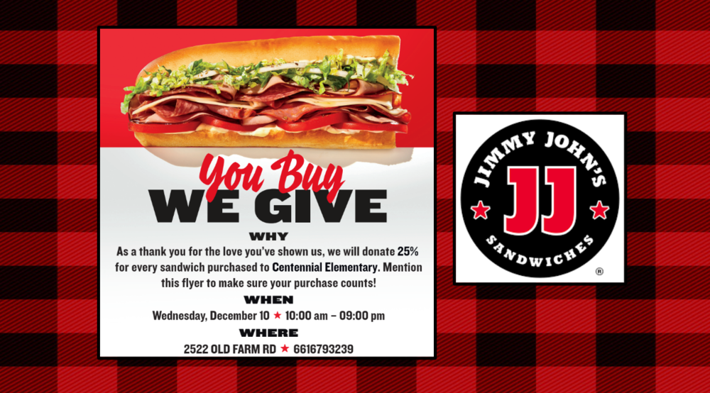 jimmy johns fundraiser wednesday december 10th