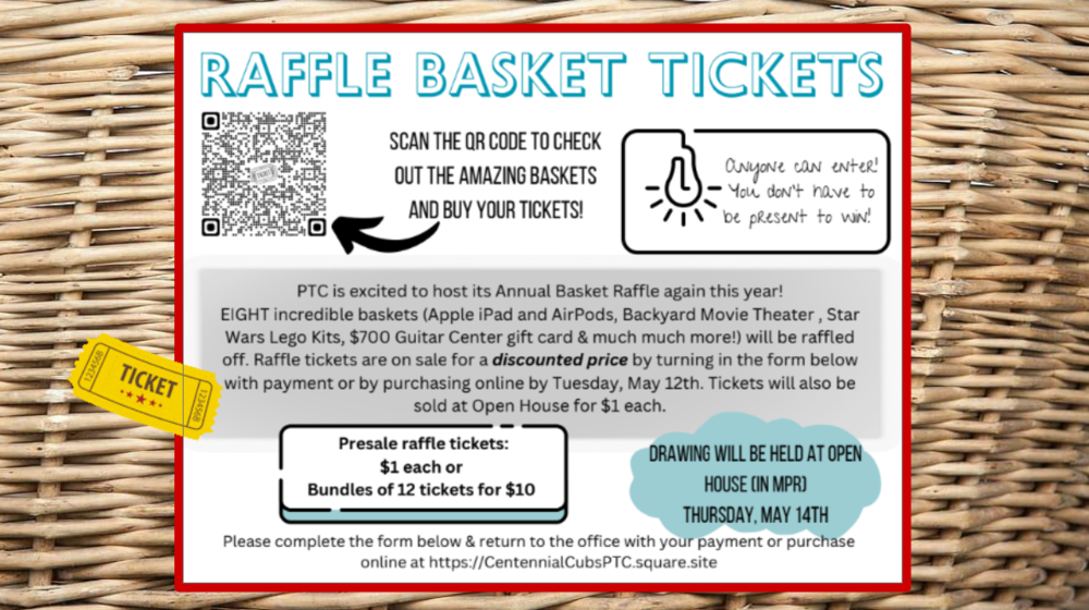 Raffel basket tickets on sale qr code