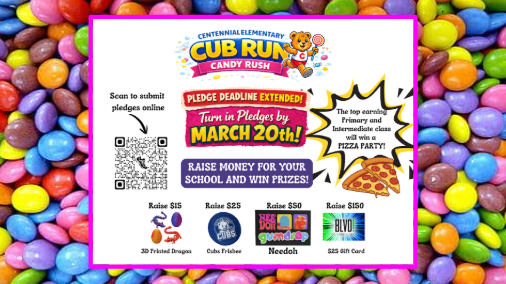 Cub Day run turn in pledges by March 20th prize pictures