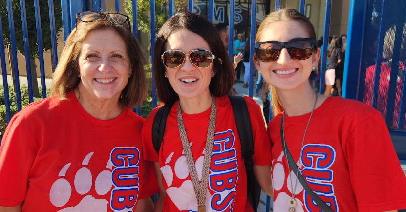 teachers in red shirts