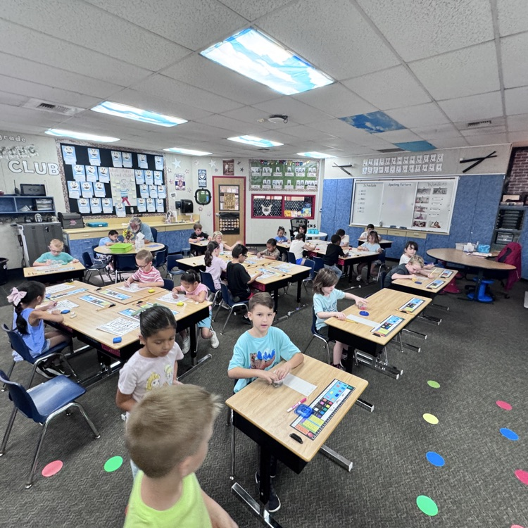 students working at their desks