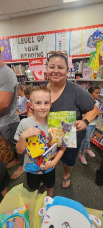 people checking out the book fair