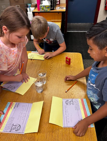 students with cups