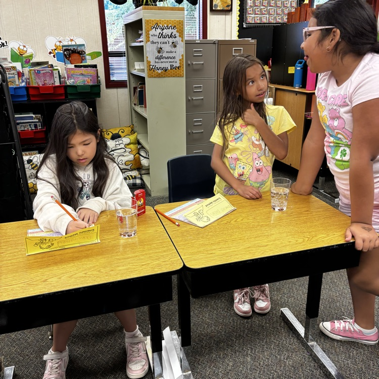 girls working at their desks