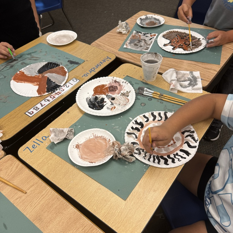 students creating baskets