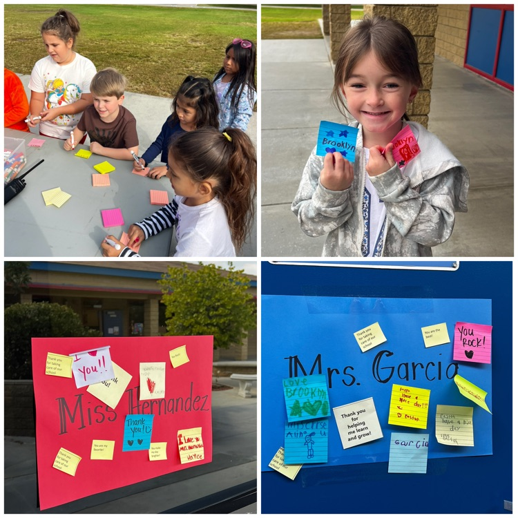 signs with sticky notes and kids writing jotesnotes