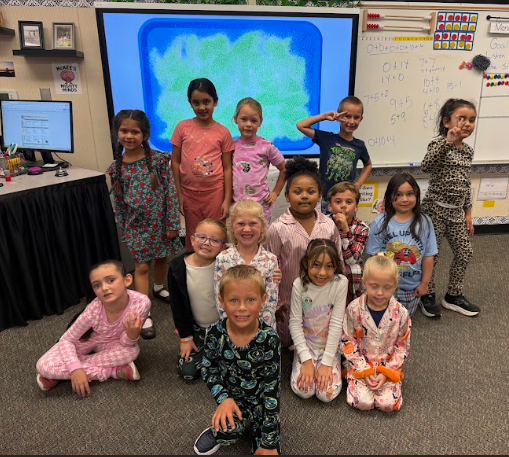 students in pajamas