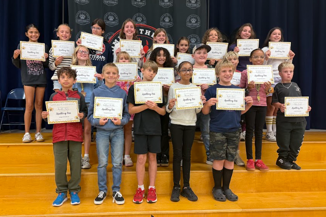 students with certificates