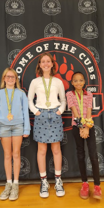 students with medals