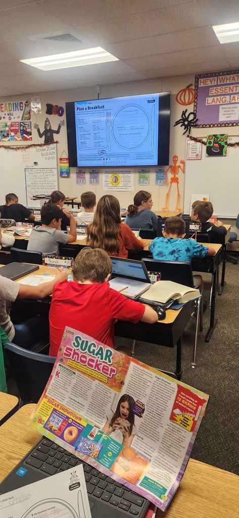 student working on a project