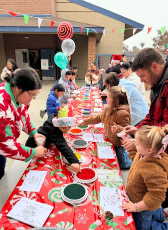 families working on a craft