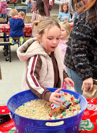 student making reindeer food