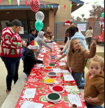 families doing a craft