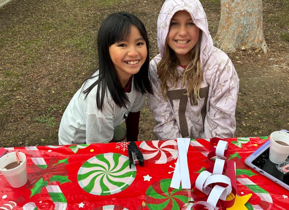 students working on a craft