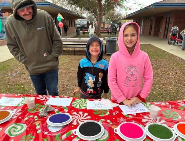 families doing a craft