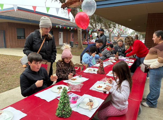 families doing a craft