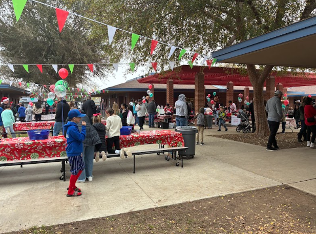 families doing a craft
