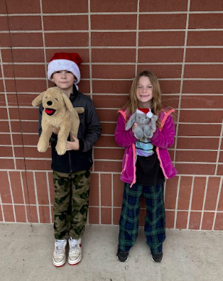 students wearing their pajamas