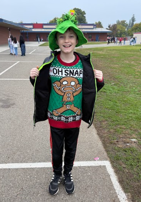student in Christmas sweaters