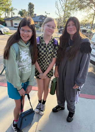 students wearing pajamas