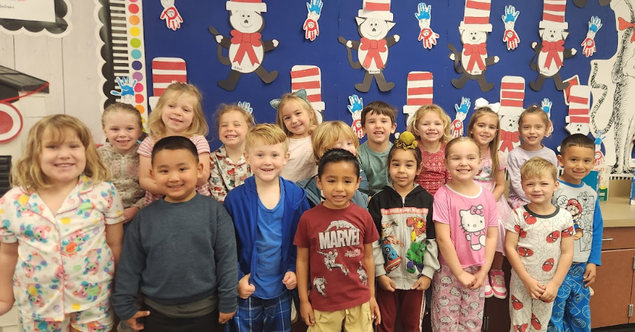 students wearing pajamas