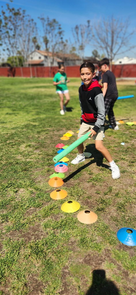 student on the field playing a game