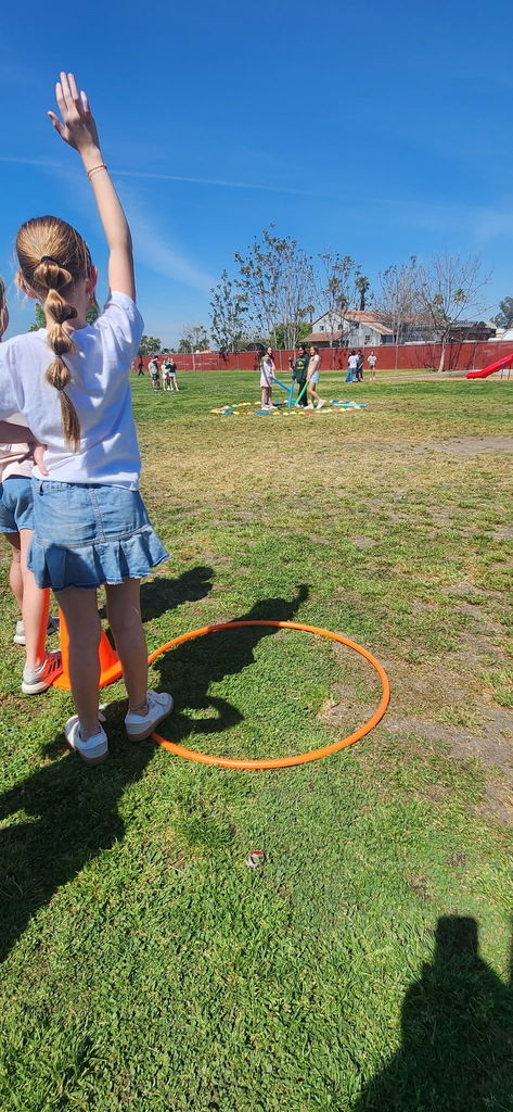 student on the field playing a game