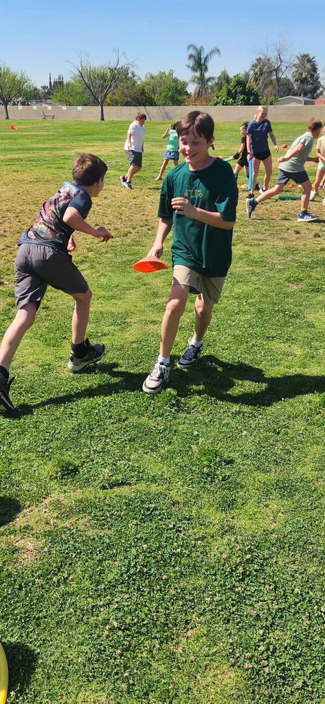student on the field playing a game