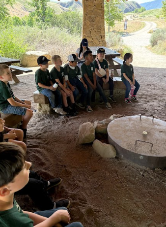 student listening to a speaker